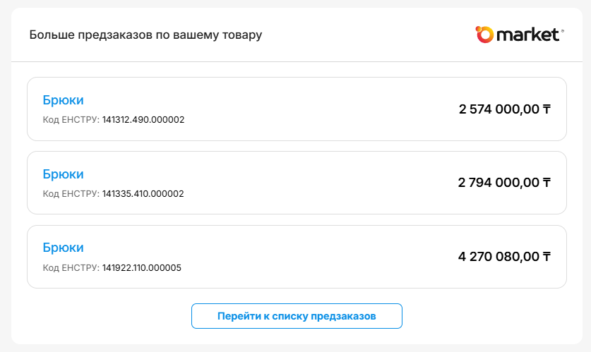 Похожие предзаказы